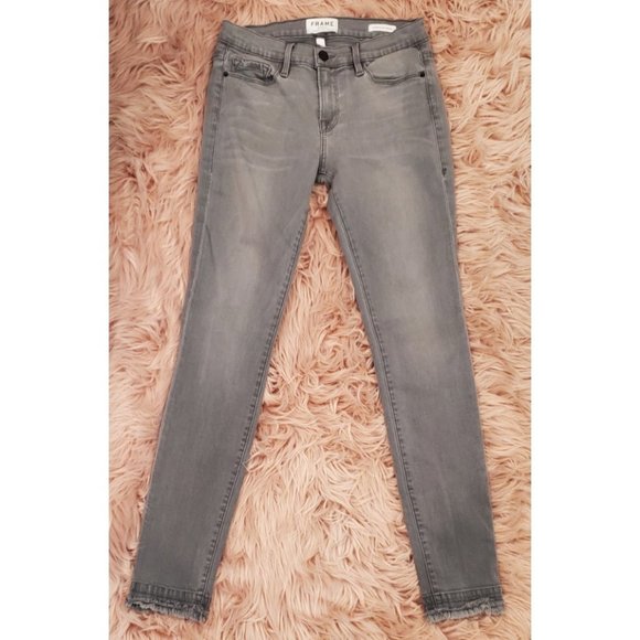 FRAME Le Skinny De Jeanne Grey Jeans - Picture 5 of 7